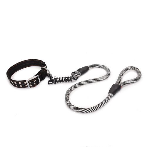 Thick buffered traction rope, medium and large dog traction suit, dog leash with spring dog leash, dog set, dog collar