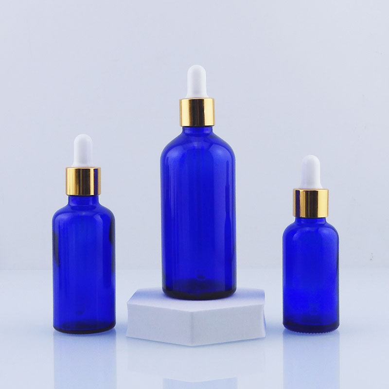厂家现货20ml30ml蓝色精油瓶滴管玻璃化妆品包材分装瓶精华精油瓶|undefined