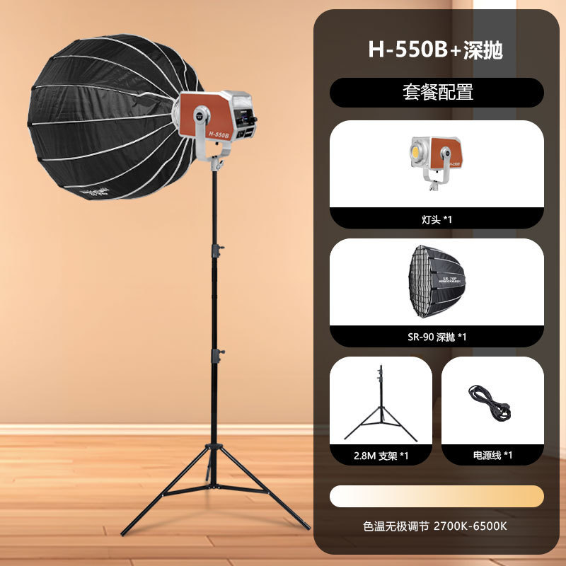 Yongeer Shadow 格子カーフスキン 500W インターネット有名人の写真撮影補助光ライブブロードキャスト補助光映画およびテレビグレードの補助光|undefined
