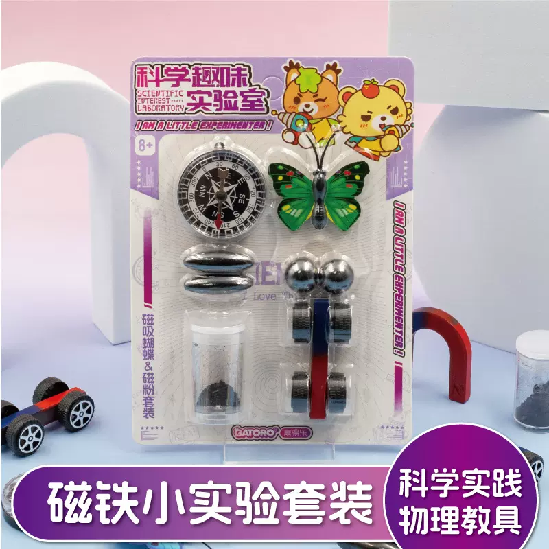 新款磁动力磁粉套装小学生磁铁磁场认知早教科学实验教具批发厂家