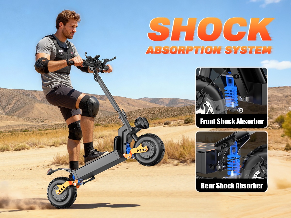 Dual-drive high-power off-road electric scooter, in stock at the factory, available for dropshipping from the US overseas warehouse