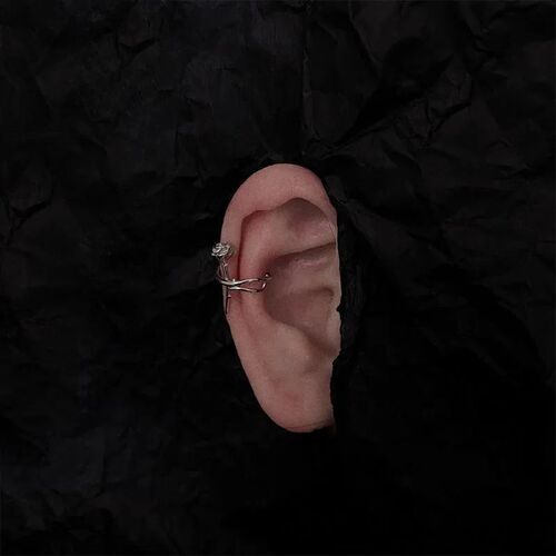 Insomnia Artist Thorn Rose ins niche design simple ear bone clip cold trend without pierced ears