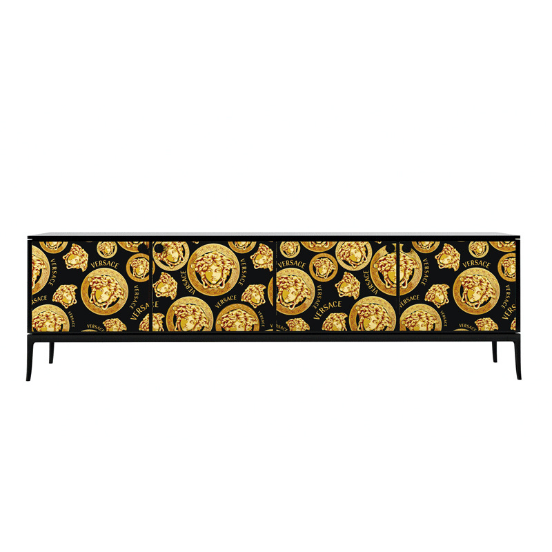 Italian TV Stand Large House Storage Cabinet Fan Home Furniture High-end Design Italian Light Luxury Living Room Storage Cabinet