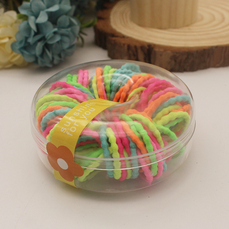 Alta banda de Pelo elástico banda de pelo de alta calidad accesorios para el cabello al por mayor simple durable con caja de almacenamiento de Internet celebridad accesorios para el cabello