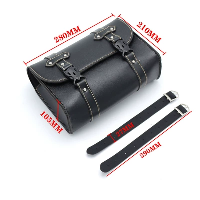 Retro motorcycle electric car Harley Benda Xinyuan locomotive modification knight bag kit waterproof factory straight hair (Motosiklet ləvazimatları və aksesuarları) - 8-black-one