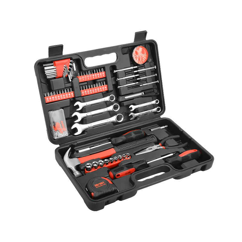 Juego de herramientas de combinación de hardware para el hogar multifuncional transfronterizo de 146 piezas, caja de herramientas de mantenimiento para el hogar, herramientas para el automóvil