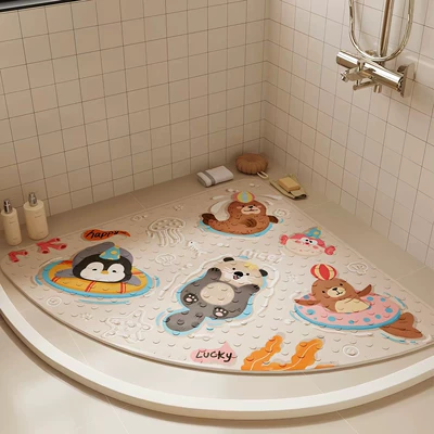 Shower Mat PVC Printed, Avtomobil döşəmə paspasları - bathing-in-the-river-no-9-5454cm