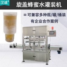 柠檬水分离盖灌装生产线 旋盖蜜罐装机定制 瓶盖蜂蜜水灌装机
