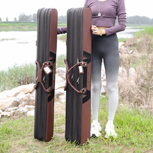 跨境高端渔具包鱼竿包1.3米钓鱼包硬壳三层两垂钓台钓箱收纳批发