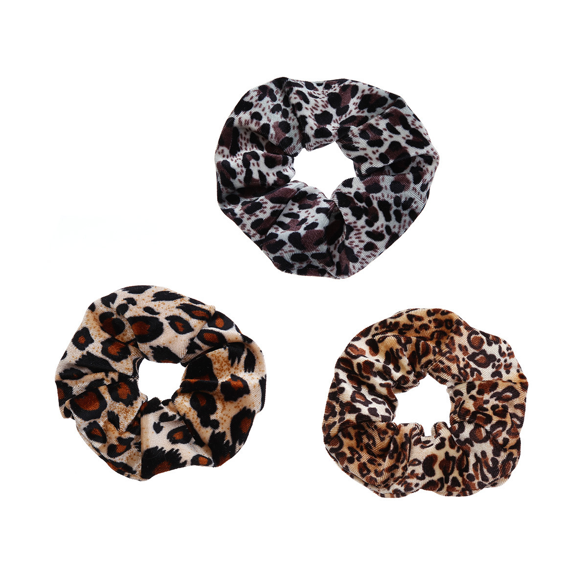 Korean Style Flannel Leopard Print Hair Rope Headdress Wholesale display picture 2