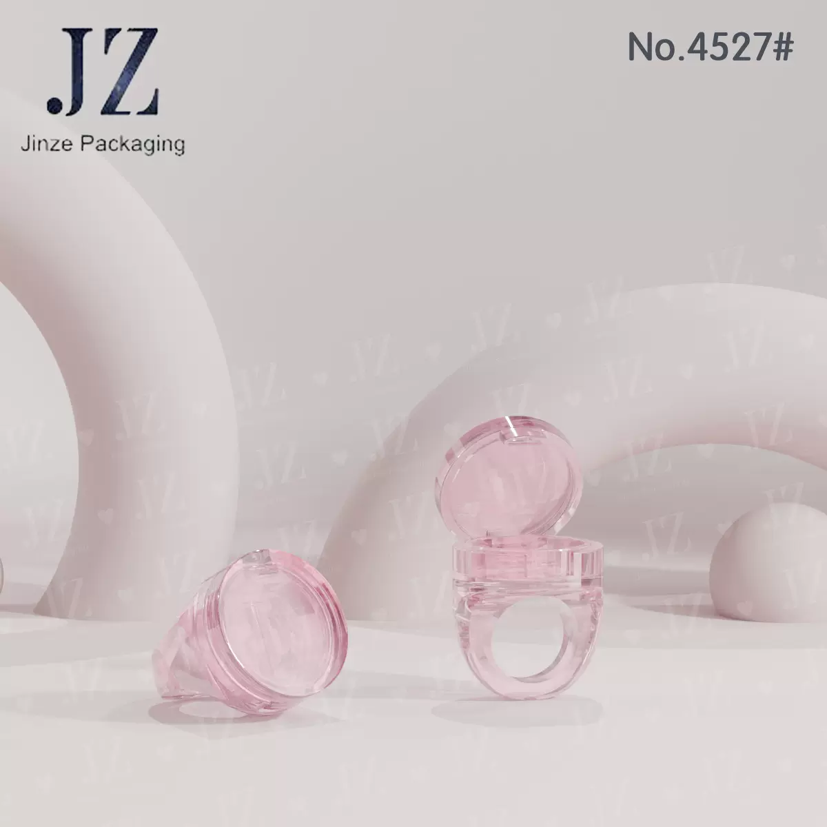 进泽订货  戒指状 唇膜盒唇泥罐 塑料空盒包材