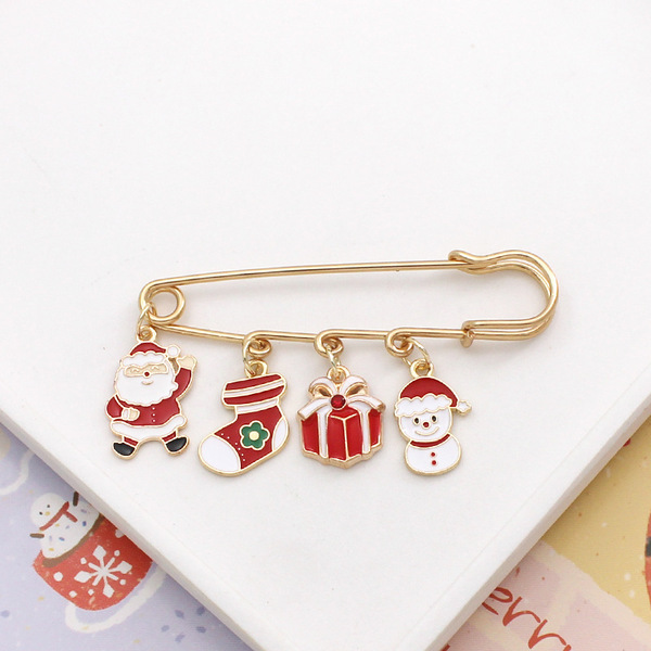 Christmas cartoon brooch