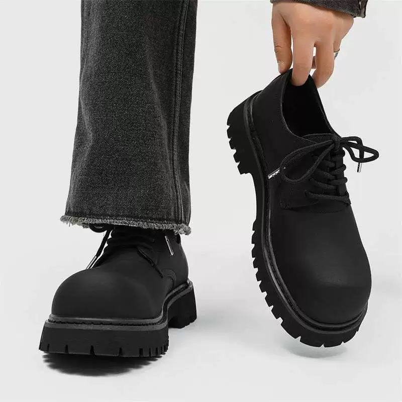 Martens, туфли на платформе, черные универсальные, высокие, классические, пиджак для кожаной обуви в английском стиле