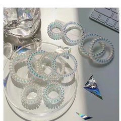 人魚姫レーザー電話線ヘアリング女性韓国ins無痕小皮筋結束ロープ女性シンプル気質ヘアロープ