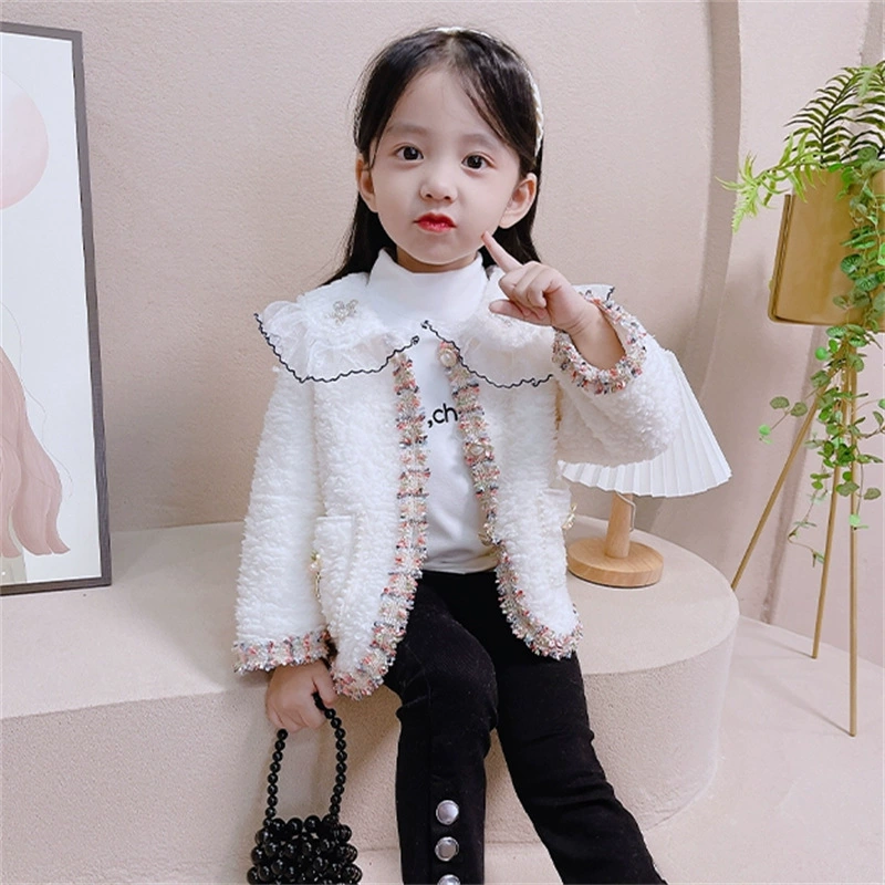 Кукла, теплая зимняя детская куртка, стиль Chanel, стиль Korean