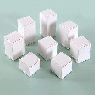 50Pcs White Paper Box for Gift Product Cardboard Packaging