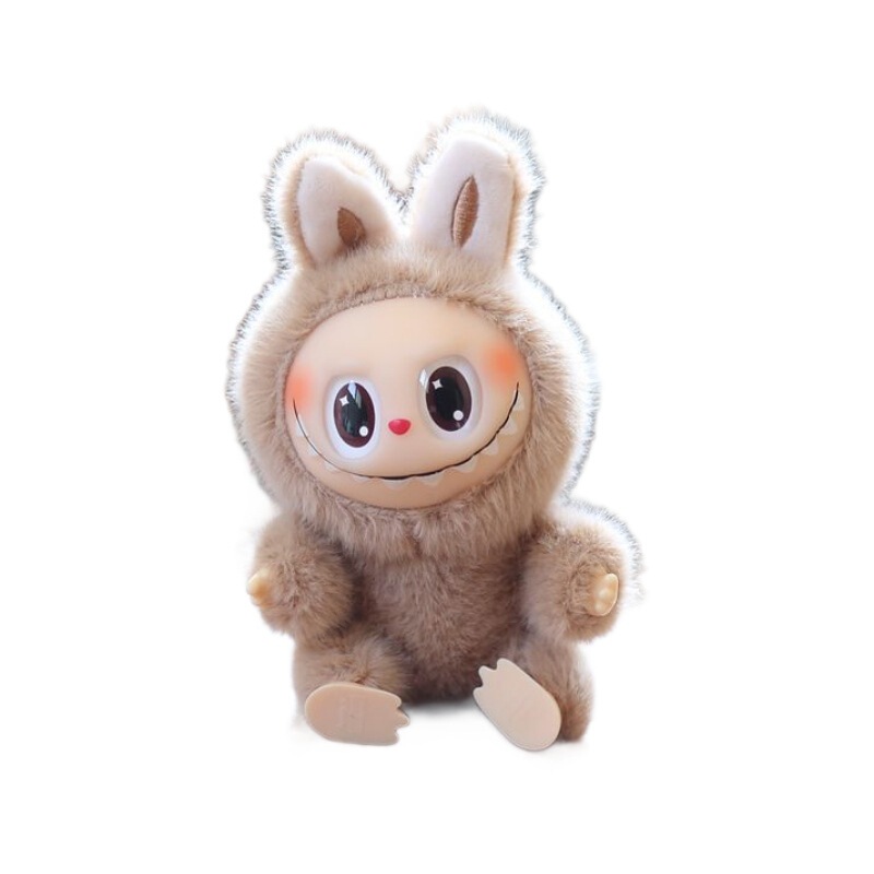 Labubu ペンダント第二世代 Labubu ぬいぐるみかわいい座り姿勢ブラインドボックスベビー服ビニールデスクトップ装飾品卸売|undefined