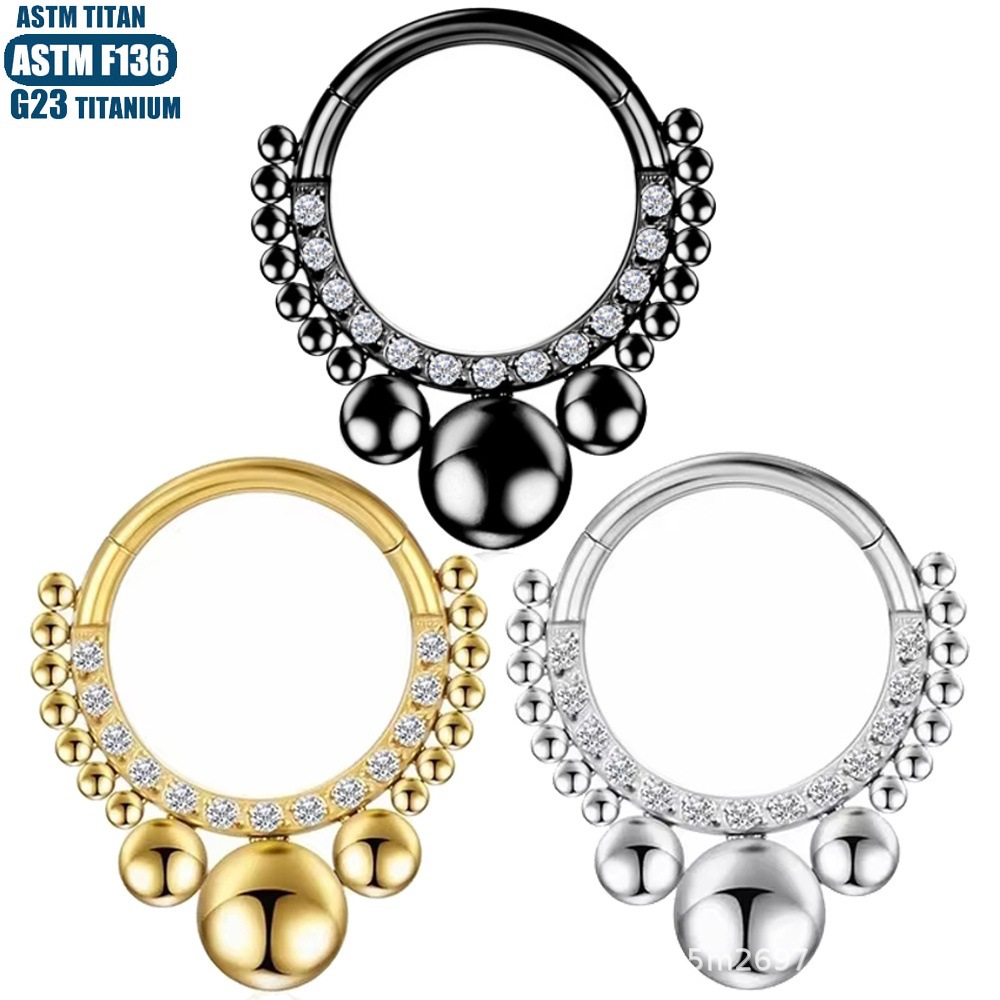 Pointed labret stud close-up product detail