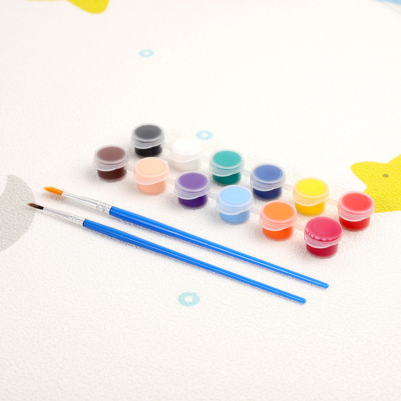 メーカーは子供用アクリル絵の具 12 色 6 連体学生アート絵画着色石膏人形絵の具ストリップを供給しています|undefined