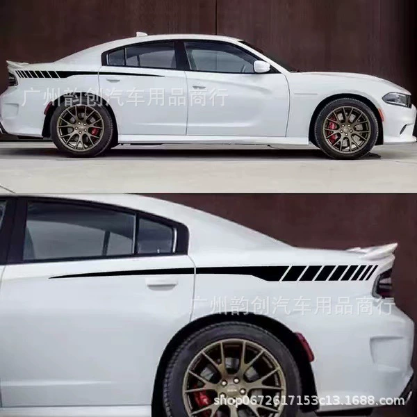 S0133 2X автомобильное украшение, декоративная наклейка ПВХ универсальная длинная полосатая наклейка для спортивного автомобиля D y наклейка