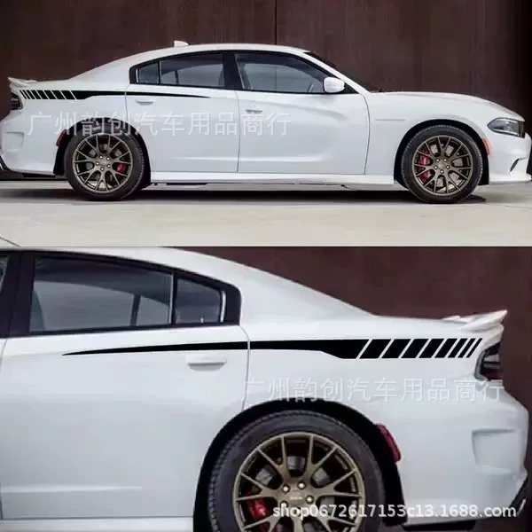 S0133 2X автомобильное украшение, декоративная наклейка ПВХ универсальная длинная полосатая наклейка для спортивного автомобиля D y наклейка