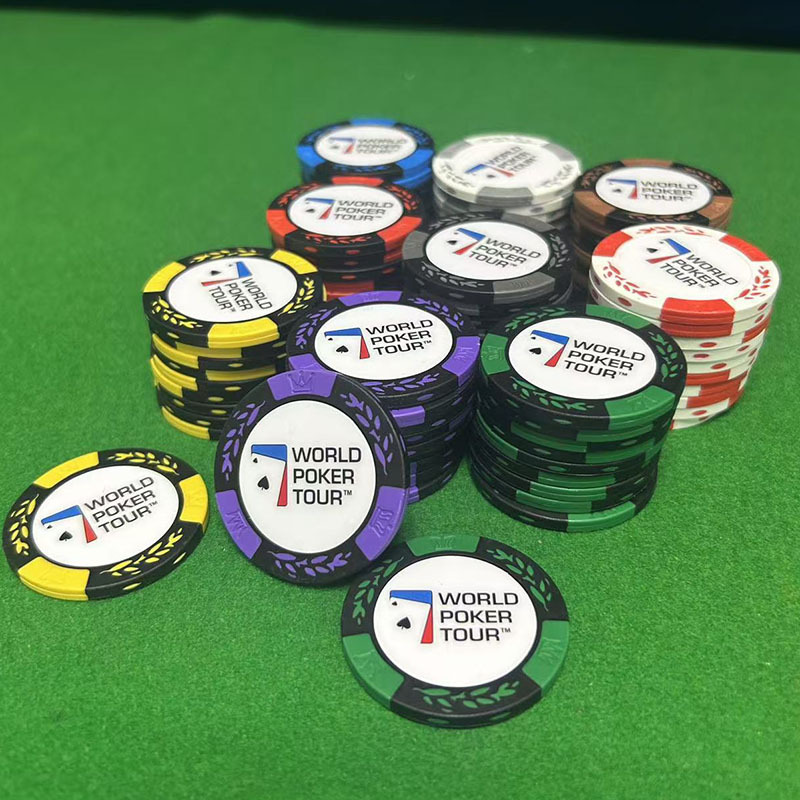WPT Texas Hold'em Wheat Ear Chips No Face 14g Iron Clay