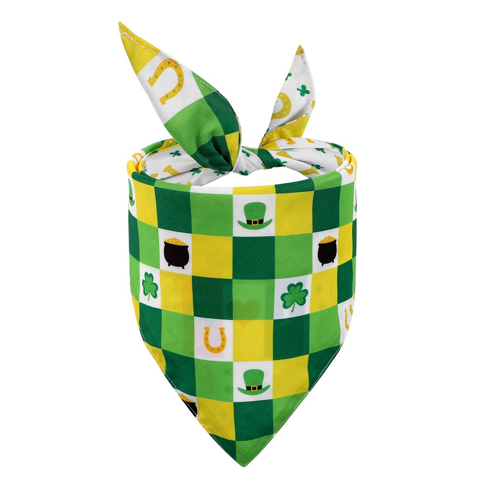 2021 nuevo festival irlandés mascota triángulo bufanda sombrero verde festival mascota bufanda del día de San Patricio triángulo bufanda