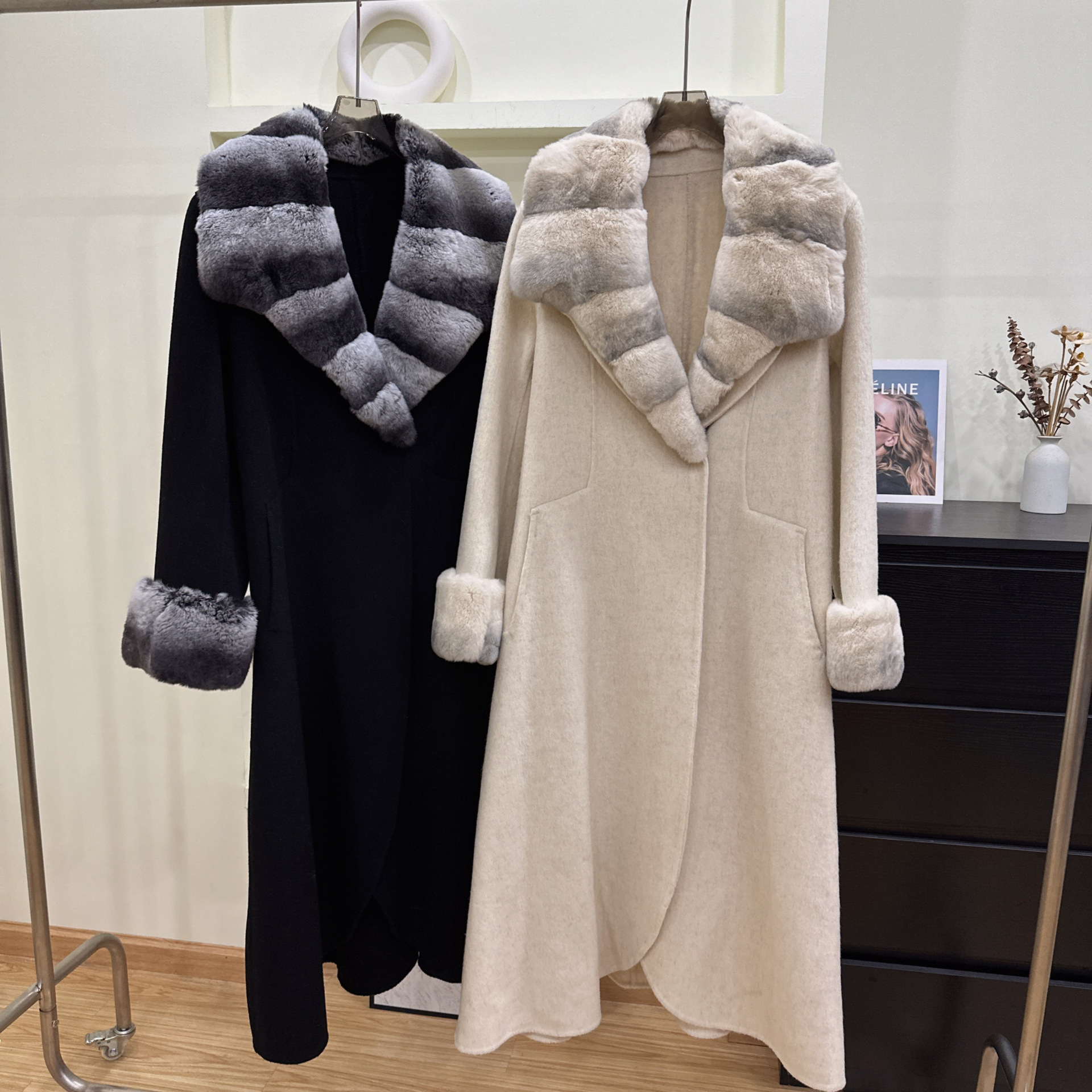 Cashmere coat styled outfit