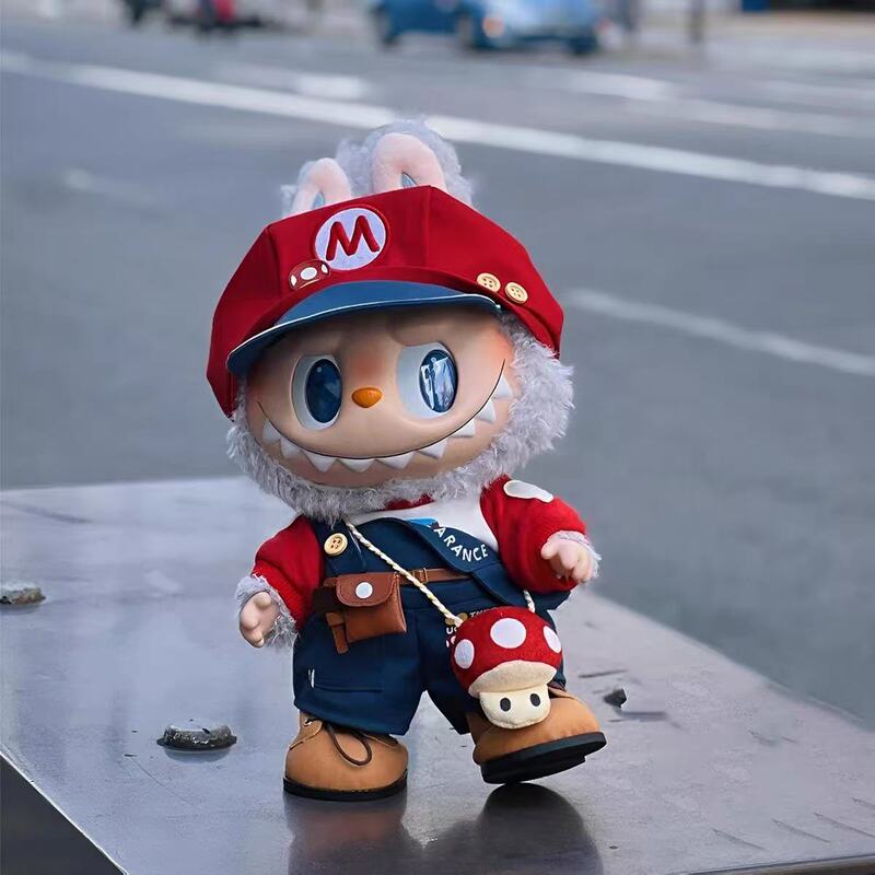 First, Second and Third Generation Labubu Mario Doll Clothing Set Clothing Vinyl Doll Doll Standing and Sitting Clothes