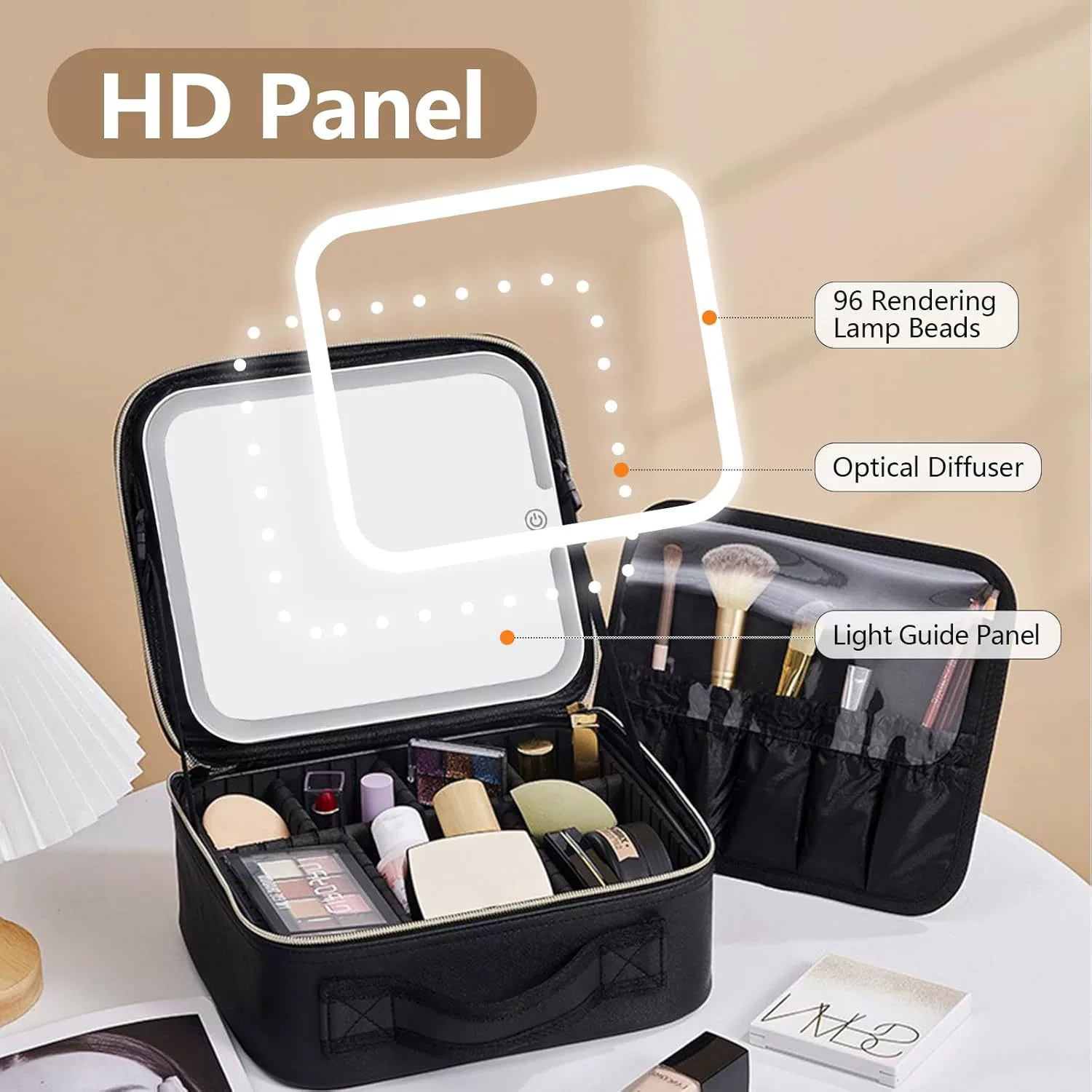 Makeup box, capacious handheld cosmetic bag, high quality organizer bag