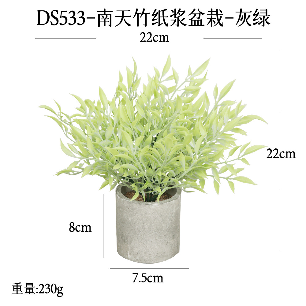 Más de 240 combinaciones populares de macetas con plantas verdes artificiales, decoraciones para el hogar, flores artificiales, bonsáis cilíndricos de pulpa de papel.