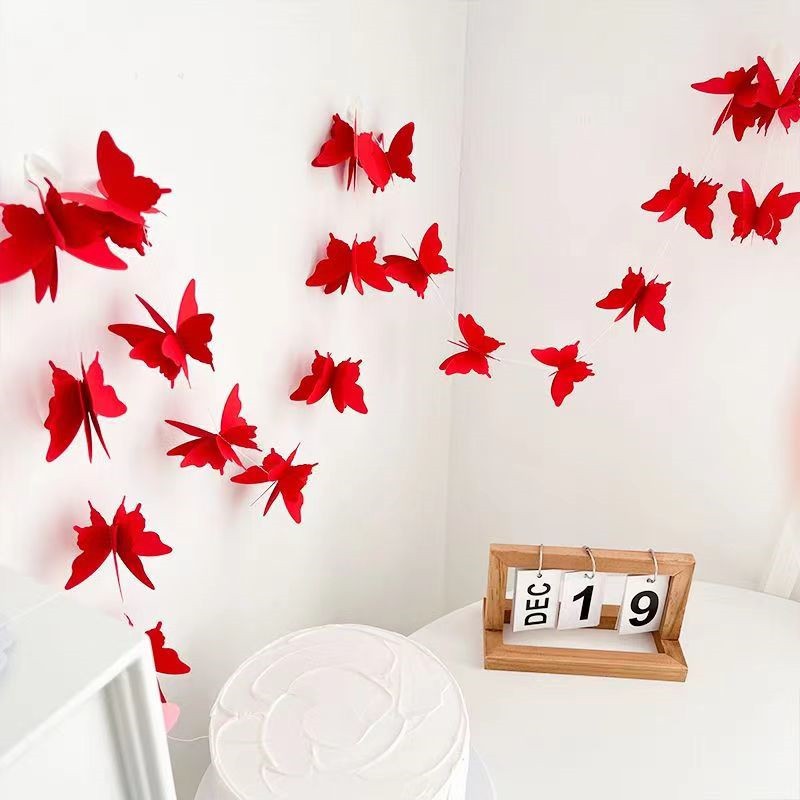 Venta caliente decoración de la habitación de la boda mariposa Garland largo XI-en forma de mariposa traje de cortina de los hombres y las mujeres de la plaza Nueva Casa diseño de fondo