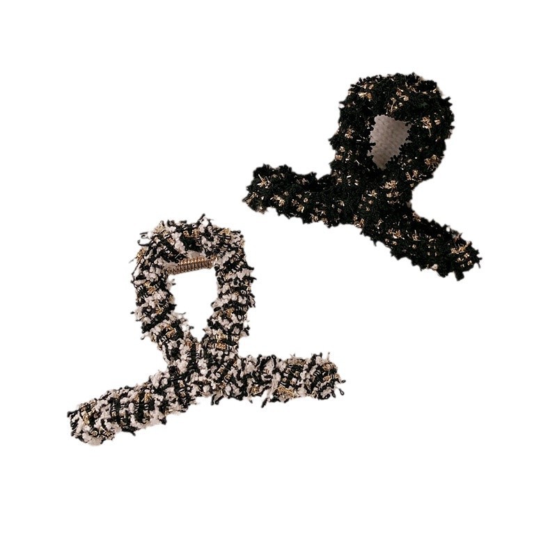 ¡Nuevo otoño y invierno! Retro estilo de fragancia versátil simple clip de captura rojo en línea cabello roto detrás de la cabeza joyería clip de tiburón