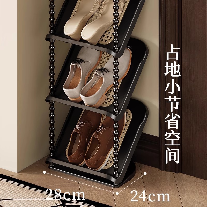 鞋架多层家用入户小窄简易鞋柜宿舍中古风放鞋架2025新款收纳架子|undefined