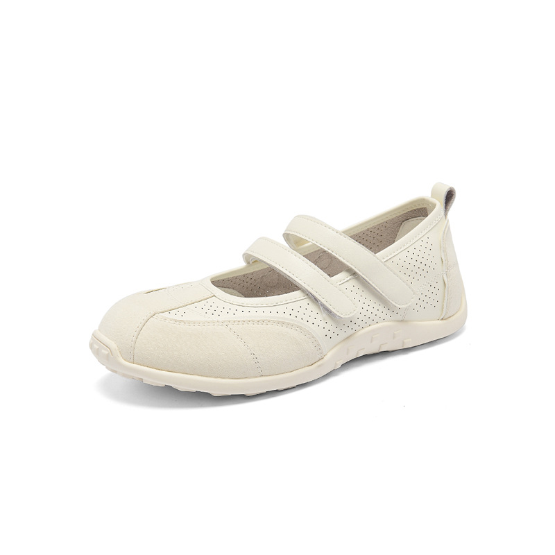 Zapatos Mary Jane deportivos Augusden para mujer, novedad de otoño 2025, zapatos individuales con velcro y zapatillas blancas.