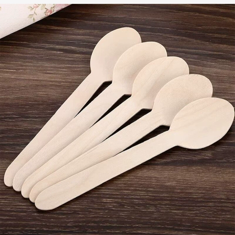  disposable tableware, wooden set