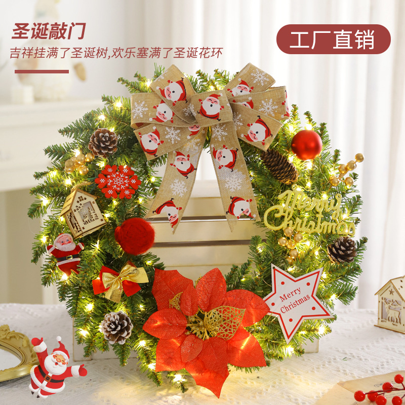 Amazon decoración navideña guirnalda de Navidad puerta colgante decoración centro comercial ventana guirnalda navideña americana luminosa
