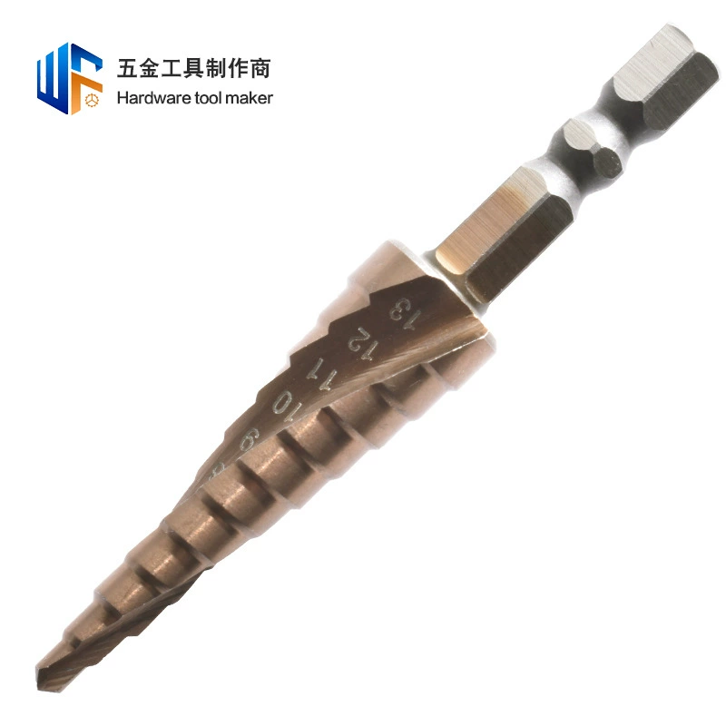 3-13 Кобальт-содержащее спиральное ступенчатое сверло с шестигранной ручкой пагода дрель ручная электрическая дрель для сверления ступенчатых отверстий Инструмент для открывания отверстий оптом