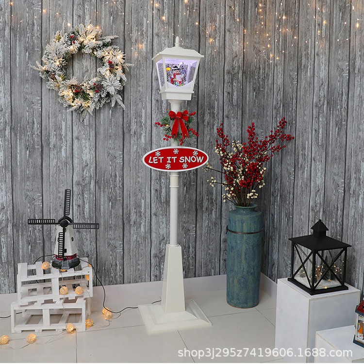 クロスボーダーヨーロッパとアメリカのクリスマス音楽雪の光雪街路灯クリスマスギフトギフトショッピングモールの窓リビングルームの装飾品