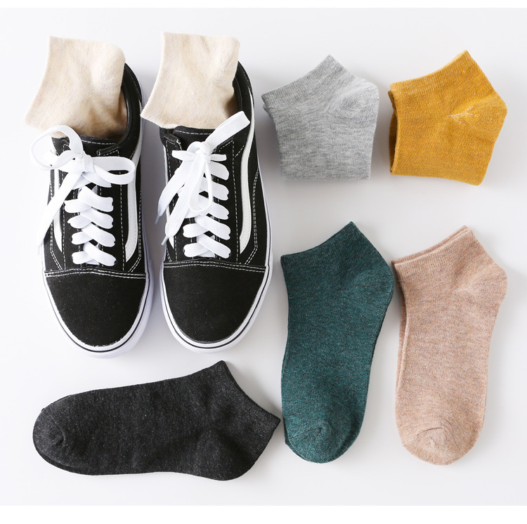 Men's Casual Solid Color Cotton Ankle Socks display picture 2