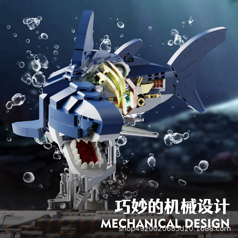 Lego, (Cross-border trading), mechanical shark, constructor, dinosaur, toy, praying mantis
