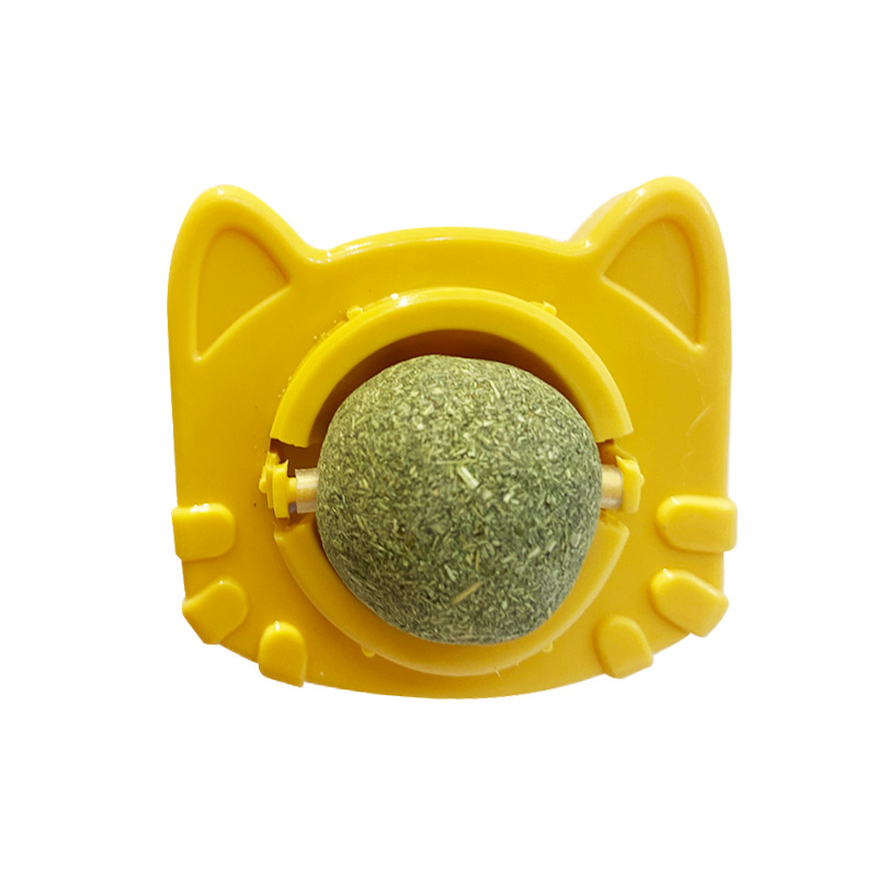 Nuevo juguete para gatos pegado a la pared, bola de menta para gatos, auto-alivio, artefacto para gatos, lamer y lamer los dientes