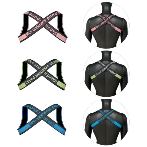 TEMU men's shoulder strap cross-border universal laser letter chest strap sexy sports shoulder strap men MP98