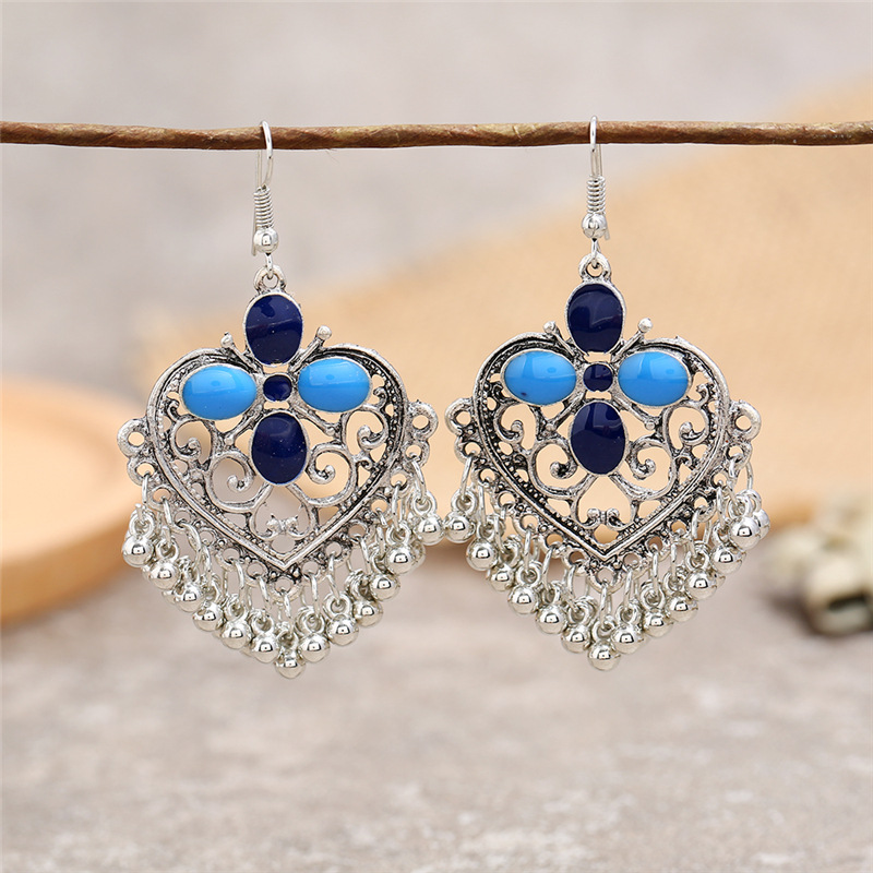 1 Pair Quantity 1 Pair Retro Geometric Water Droplets Owl Alloy Tassel Women's Drop Earrings