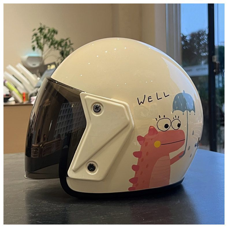 Winter 3C Certified Electric Motorcycle Helmet Cute Scooter Safety Warm