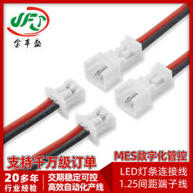 1.25-2P小电流对接线 LED灯条端子线 molex51021电子锁线材连接线