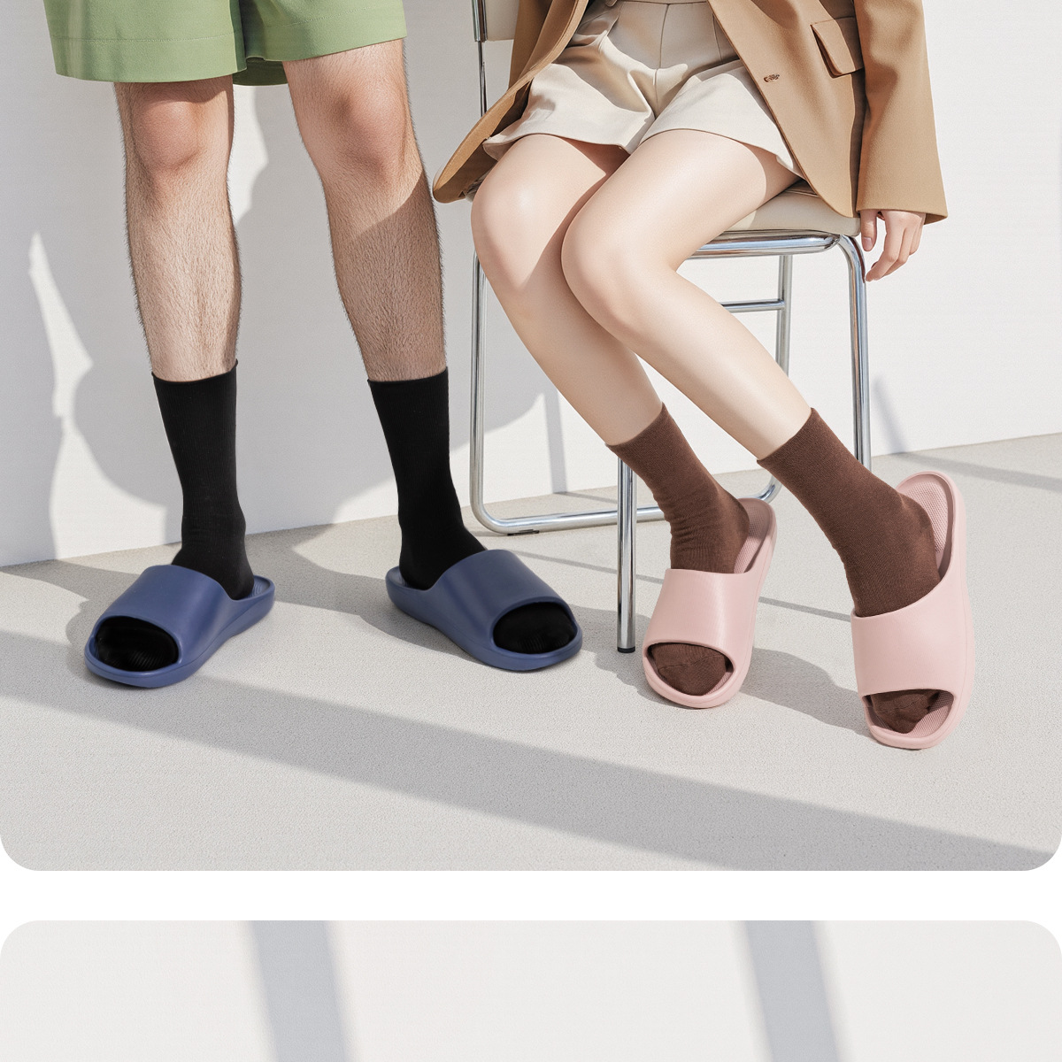Comfortable Arch Support Bath Slippers For Men Non-slip Hotel Style_voghion.com
