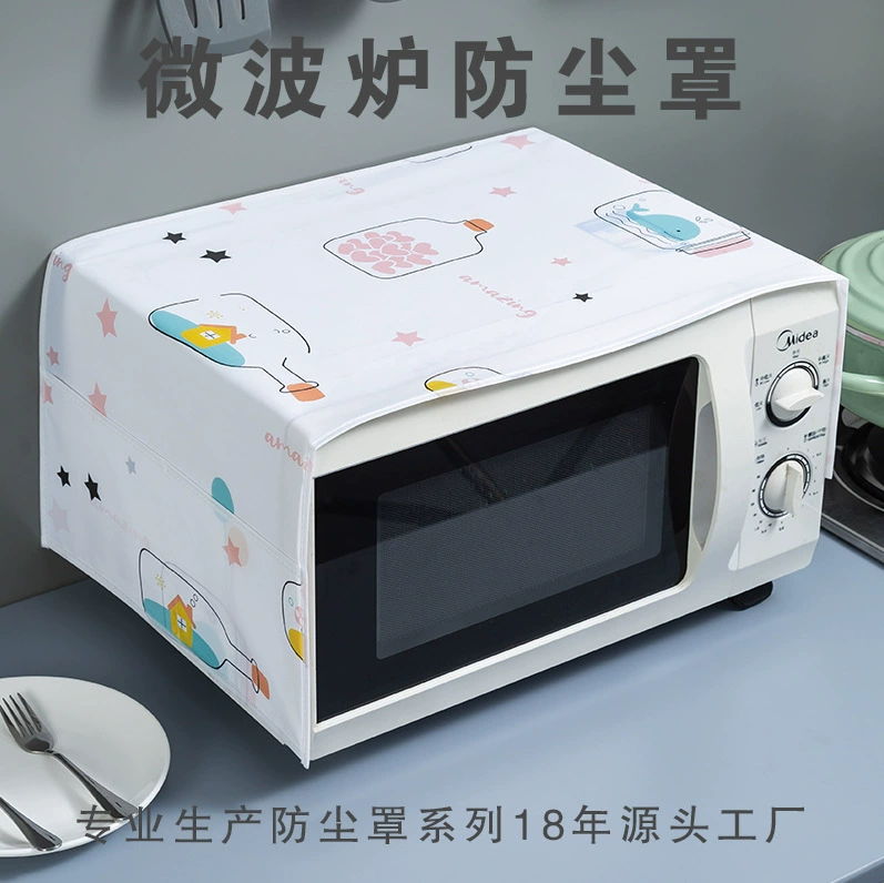 Кухонная духовка Дымонепроницаемый чехол Полотенце Ткань для дома Пылезащитный чехол для микроволновой печи Домашний текстиль Украшение дома Мультфильм Пластиковая подвесная сумка