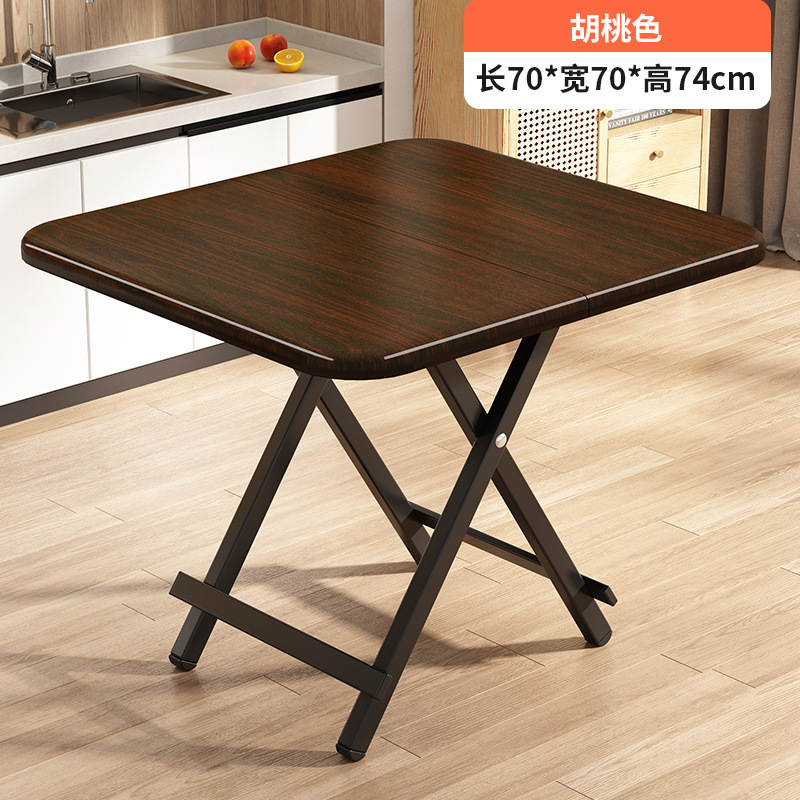 Fábrica directa mesa de comedor plegable doméstica 80x80 mesa de alquiler simple mesa de comedor mano cuadrada