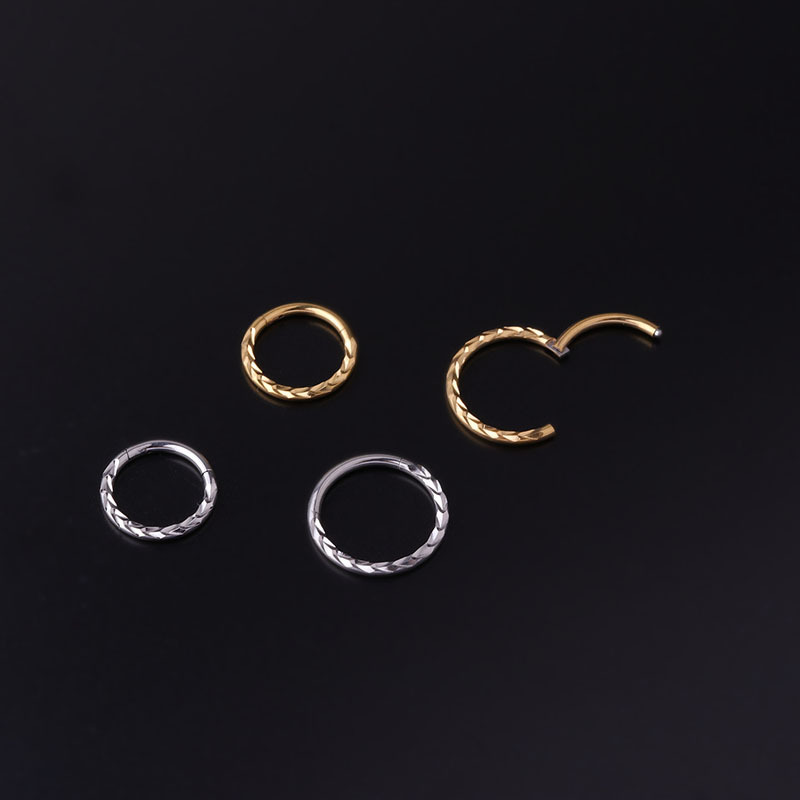 Unisex Fashion Circle Stainless Steel Metal Nose Ring Plating No Inlaid